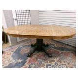 Wood Table w/Pedestal Claw foot base