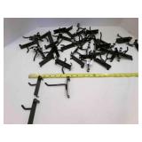 50 Black Gridwall Hooks