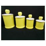 Yellow Apples Ceramic Canister Set
