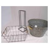Galvanized Bucket, Wire Basket, Wire Display