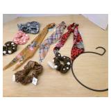 8 NEW Hair Tied for Pony Tails-Storage Hanger