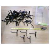 50 Black Gridwall Hooks