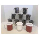 12 plastic coffee mugs cups to insert fabric or pa