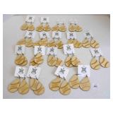 Baseball Softball EAGLES wood Earrings-18 pair