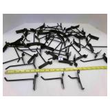 50 Black Slatwall Hooks