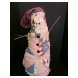 Quilt Snowman Tattered 27" tall--