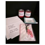 2 Caus Insulated Drinks, Wise Sayings Porcelain Tr