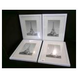 4 White Heavy Plastic Picture Frames for 5"x6ï¿½"