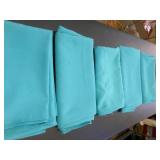 5-60"x126 Turquoise Tablecloths-need cleaned