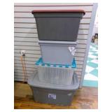 4 Totes w/lids
