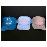 3 Trucker Caps Hats-Jesus Loves You, In Jesus Name