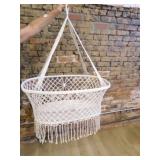 Macrame Baby  bassinette or storage for throws