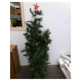 3 Bottle Brush Christmas Trees on 1 metal base 5"