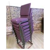 8 Cloth Covered Chairs-Event Seating w/rolling rac