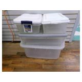4 Storage Totes w/lids