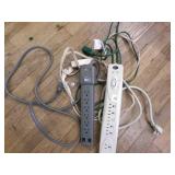 2 surge protectors, 2 extension cords