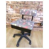 Rolling Sewing Cahir w/Storage--square seat