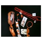 Orange Fashion Accessories-Earrings, bracelets
