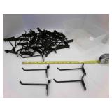50 Black Slatwall Hooks
