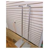 2 Adjustable floor Stand Hanging racks w/6" hook