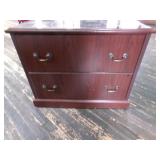 2 Drawer Heavy File Cabinet Redwood Look
