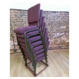 8 Cloth Covered Chairs-Event Seating w/rolling rac