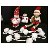 Christmas Dï¿½cor-pompom Garland Santa Elves