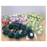 Christmas ornaments-Green, Lavendar, Lime green