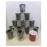 13 plastic coffee mugs cups to insert fabric or pa