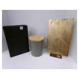 Jewely Display Rectangle Black Ceramic Vase,