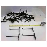 50 Black Slatwall Hooks