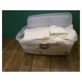 Large Tote Quilt Batting Remnants--w/lid