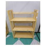 Foldable 3 shelf bookcase 27ï¿½"x11"x38"