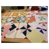 17 Machine pieced Quilt Blocks 2 hand pieced
