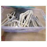 Velvet & plastic Hangers--LARGE tote full