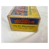 44-40 ammo & vintage box