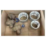 3 - BRASS RELIEF VALVES, 2 - 4" , 1 - 3"
