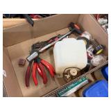 snap ring pliers, tape, adj. wrench