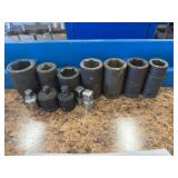 Box of misc. impact sockets