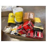 box of misc. oil filters