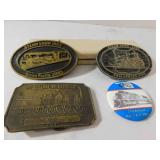 Steam Locomotive Belt Buckles (3), Button