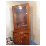 Wood Cabinet with Glass Door