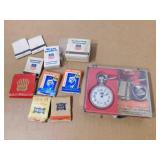 Matchbooks (10+), Westclox Conductor Pocket Watch