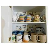 Mugs, variety (1 cabinet)