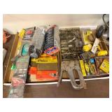 Stapler, staples, hardware, sandpaper, ect.