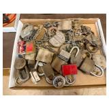 Assorted Padlocks, some old, 1 box