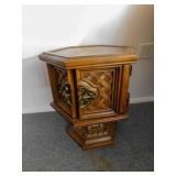 Hexagon Shaped Side Table w/ storage