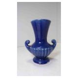 Vintage McCoy Pottery Cobalt Blue Vase Double