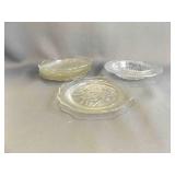 5 Vintage Jeannette Glass Iris and Herringbone