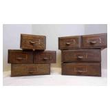 Vintage Tabletop Library Card Holder Cabinets ONLY